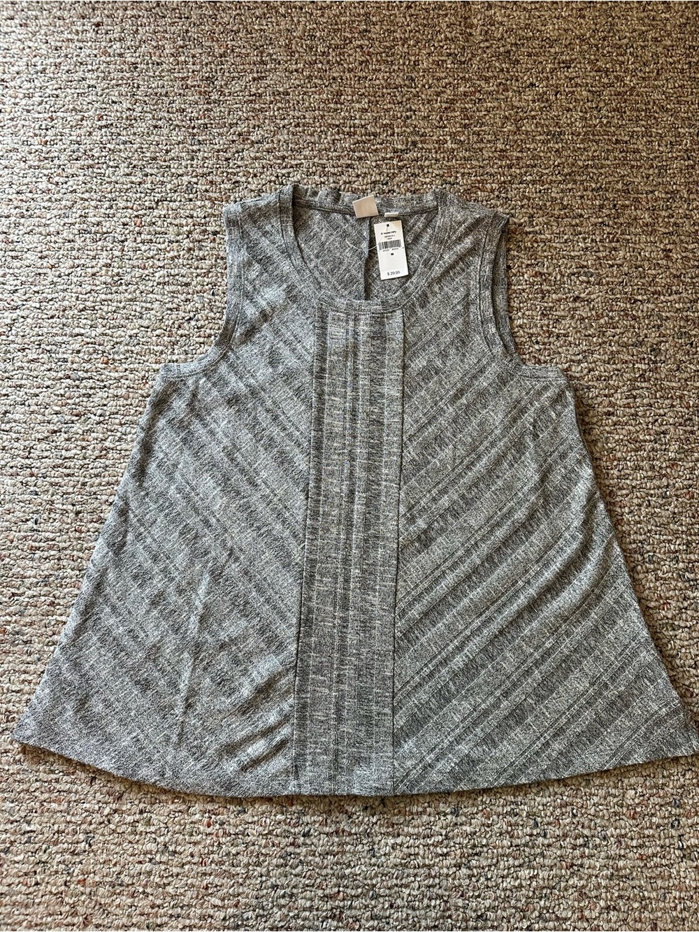 GAP Gray Knit A-Line Sleeveless Tank